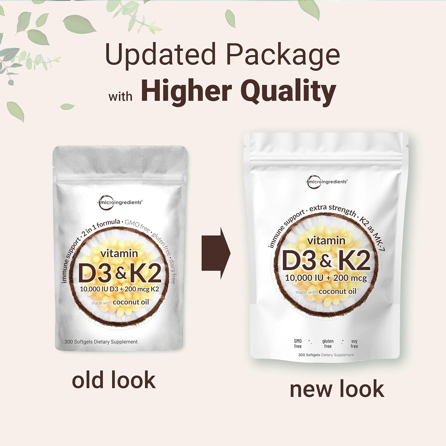 Velora D3 + K2 Coconut Oil Soft Gels